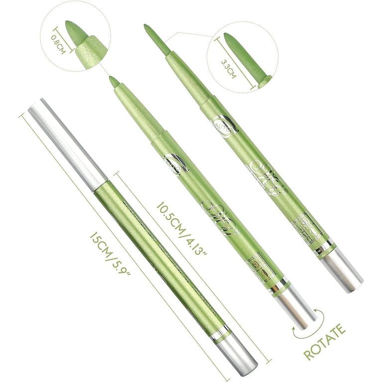 Chargenyang Vibrant 12-Piece Eyeliner, Eyebrow, and Lip Liner Makeup Set - Waterproof Cosmetic Kit