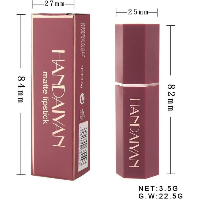 Silky Matte, Waterproof Lip Gloss with Full-Coverage Lip Color - Long Lasting, Non-Stick Velvet Lipstick in Honey Peach - Ideal Makeup Gift for Women