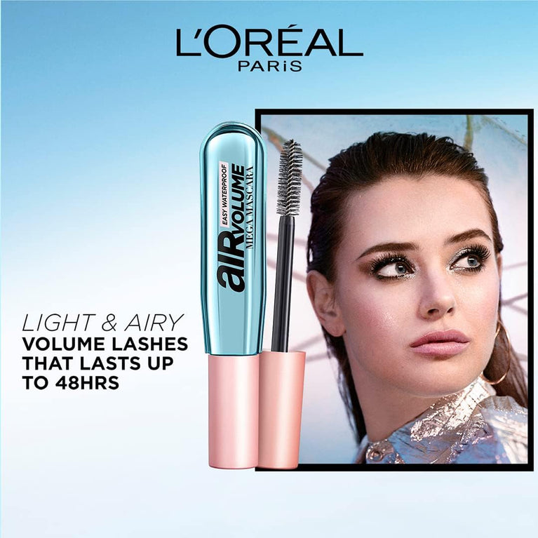 L'Oreal Paris Inflated Lashes Mascara, Long Lasting, Resistant to Smudging and Flaking, Easy Removal with Warm Water, Black