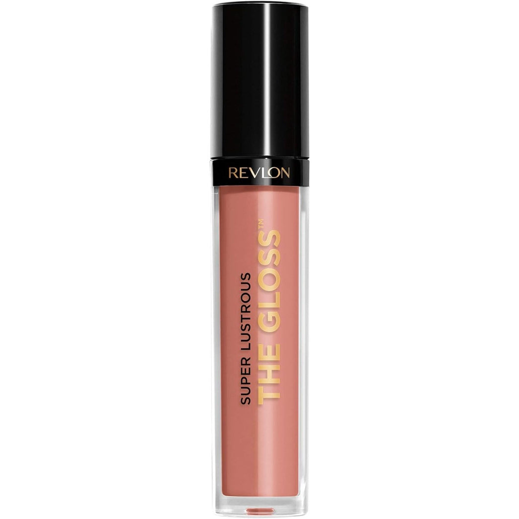 Revlon Ultra-Glossy Lip Amplifier, Moisturizing Agave, Moringa Oil, & Cupuacu Butter Infused Lipcolor, Lightweight & Non-Sticky, Super Natural (215)