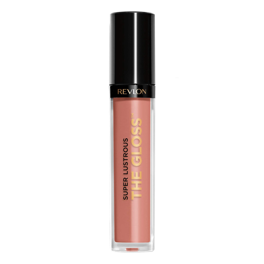 Revlon Ultra-Glossy Lip Amplifier, Moisturizing Agave, Moringa Oil, & Cupuacu Butter Infused Lipcolor, Lightweight & Non-Sticky, Super Natural (215)