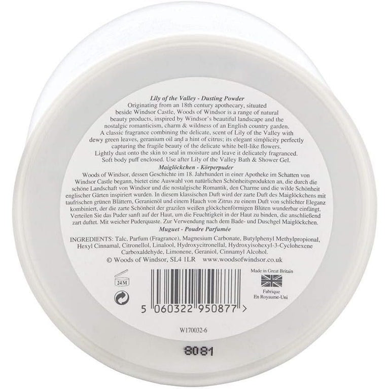 Lily of the Valley Dusting Powder Talc - Woods of Windsor - 100g (Pack of 1)