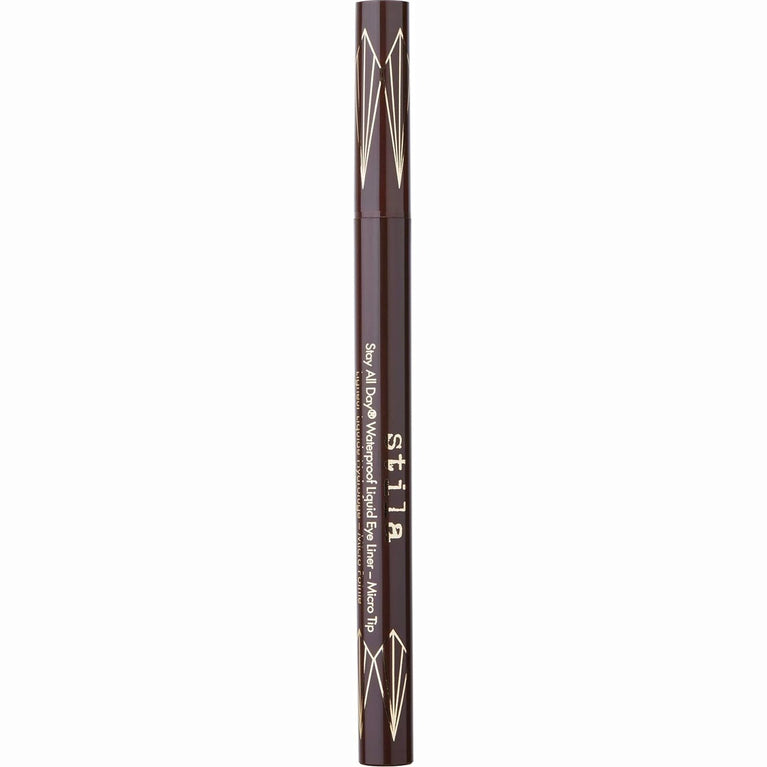 Stila 24-Hour Wear Smooth Glide Liquid Eye Liner Pen, Dual-Ended, No Smudge or Transfer - Dark Brown