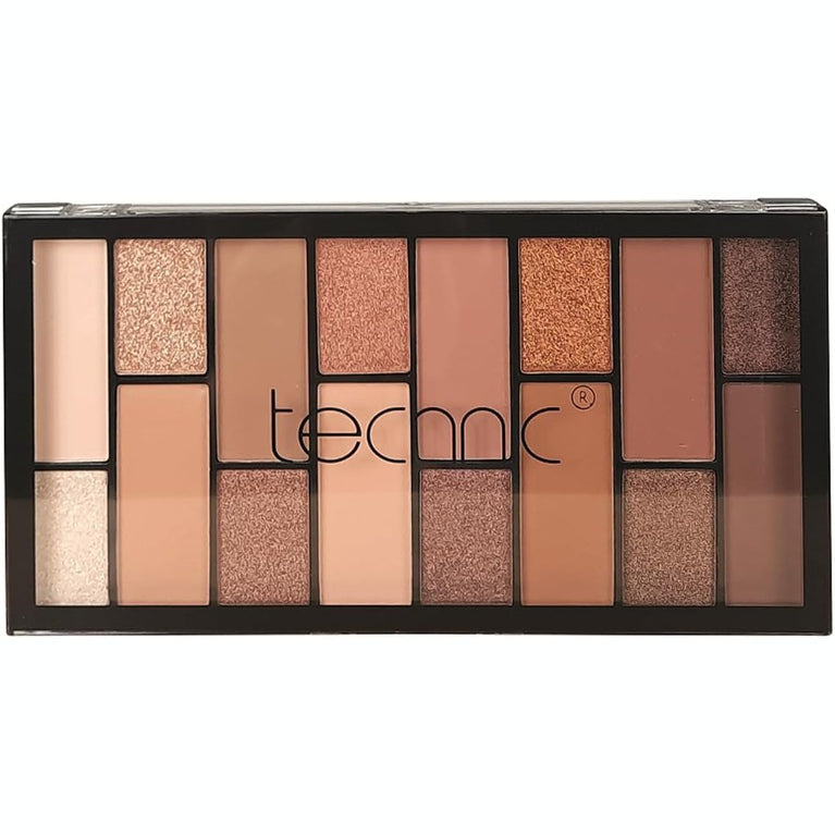 Technic Versatile Eyeshadow Palette - 16 Shades of Browns, Bronzes, and Neutrals for Day-to-Night Looks, PETA Approved and Vegan, 29.6g