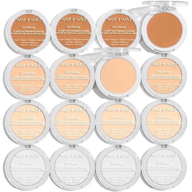 Wet 'n' Wild Flawless Matte Finish Powder for Light-Medium Skin - Infused with Hyaluronic Acid, Vitamin E, and Collagen