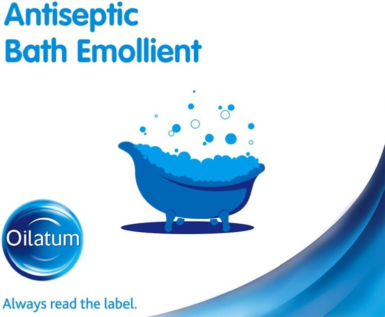 Oilatum Plus Antiseptic Emollient Bath Additive for Eczema and Dry Skin Conditions 500ml - Soothing Relief for Eczema and Dry Skin