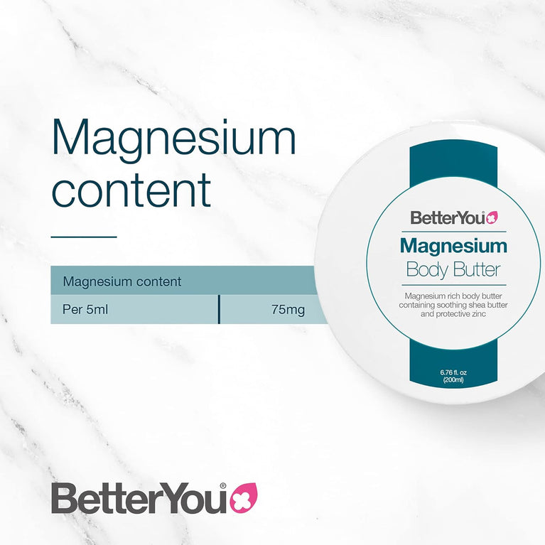Nourishing BetterYou Magnesium Skin Body Butter with Shea Butter and Zinc, 200ml