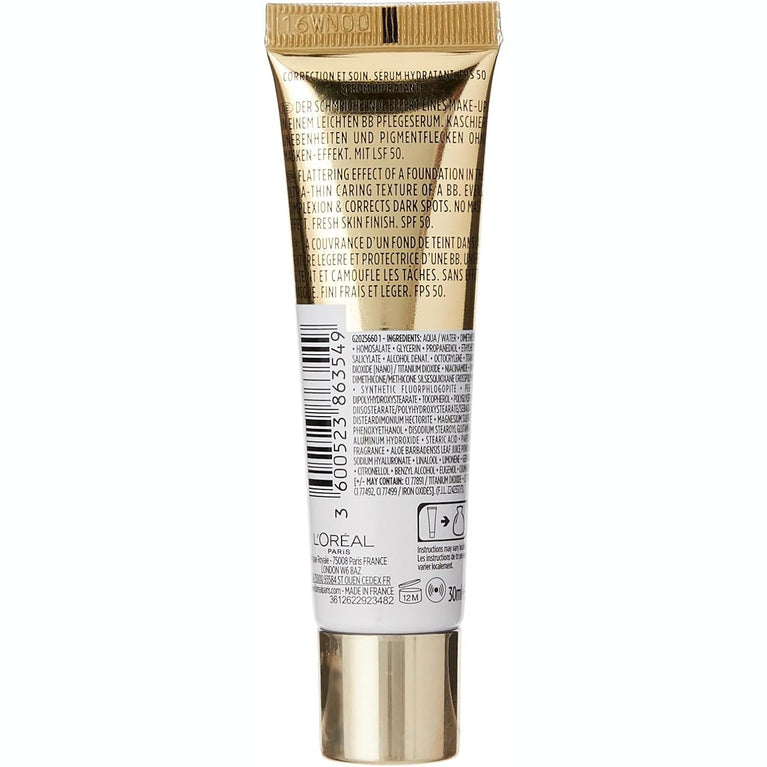 L'Oréal Paris Age Perfect Nourishing BB Cream 02 Light Beige, with Hydrating Serum, Vitamin B3 Infusion and High Protection SPF 50