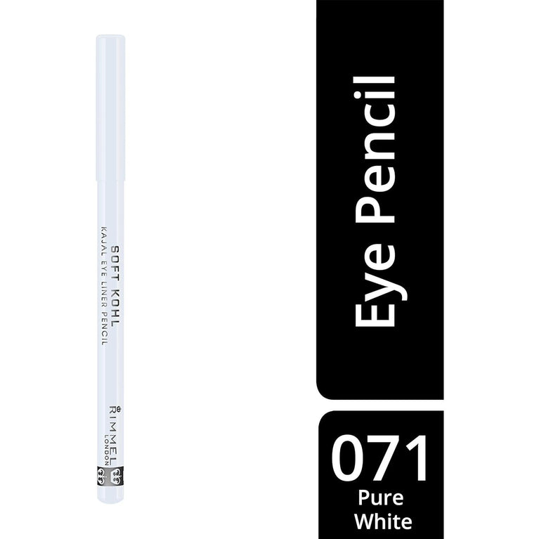 Rimmel London Pure White Khol Eyeliner, 1.2g - Soft, Blendable, and Long-lasting