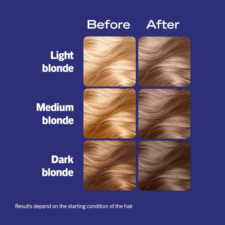 Intense Blonde Hair Color with Grey Coverage and Caring Oils