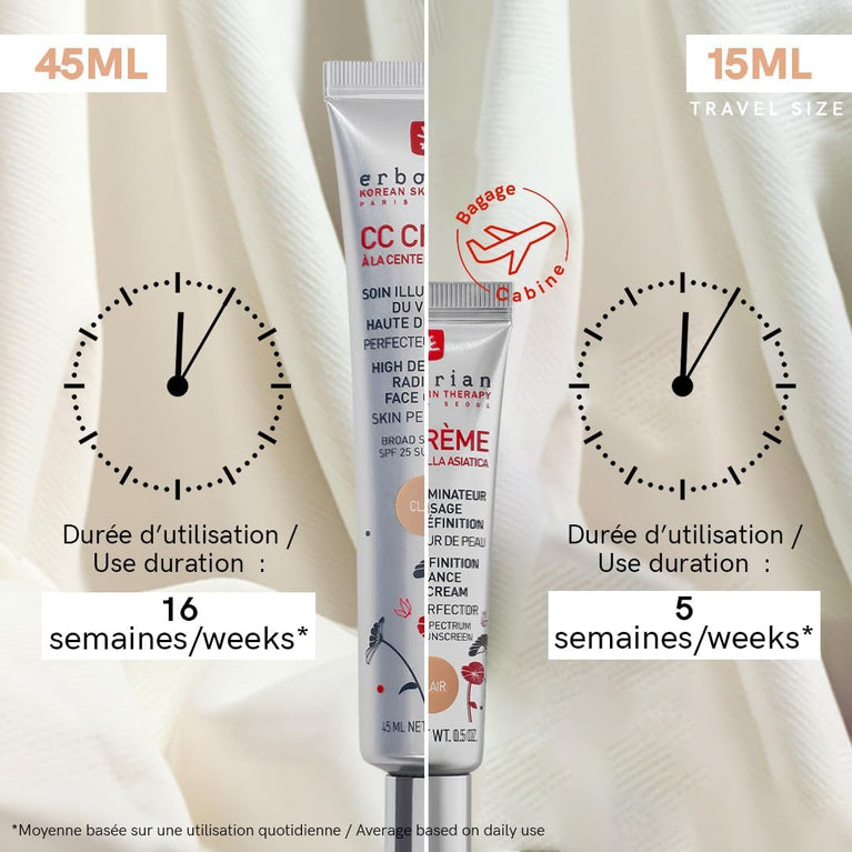 Erborian Fair Shade CC Cream - SPF 25 Skin Perfector with Centella Asiatica - Doré 15ml