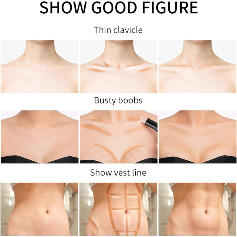 ONLYOILY Dual-End Contour and Highlighter Stick - Flawless Finish, Waterproof and Long-Lasting Makeup Tool