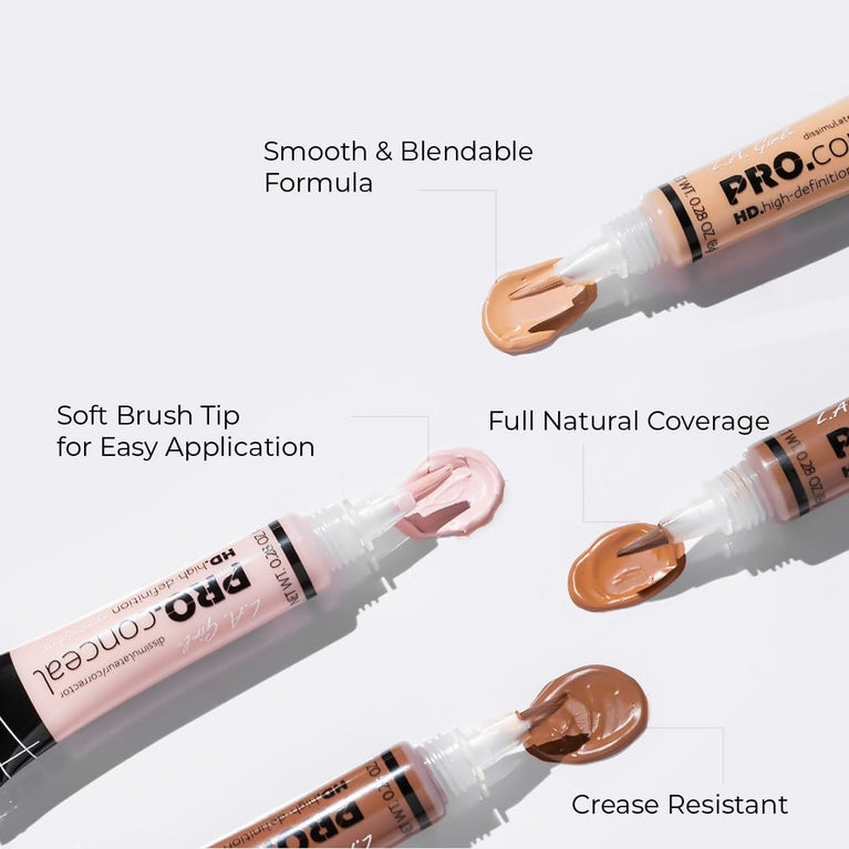 Professional HD Camouflage Concealer by L.A. Girl Cosmetics in Fawn with Vitamin C & E - 8g