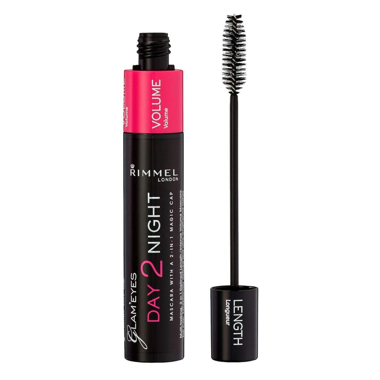 Rimmel Black Glam Eyes Day to Night Mascara - Clump-Free, 9.5 ml