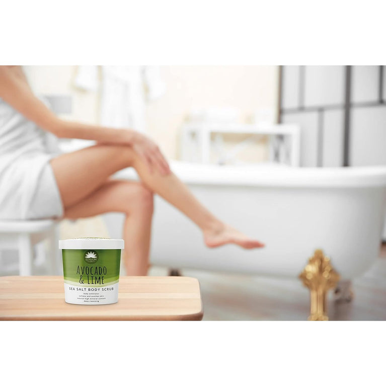 Exfoliating Sea Salt Body Scrub with Avocado & Lime