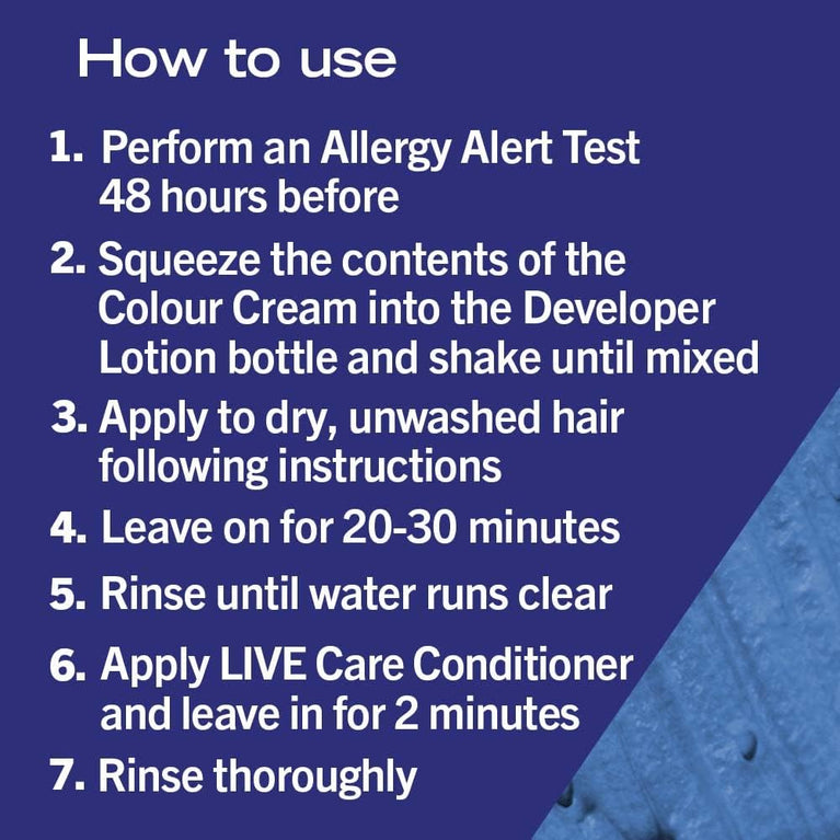 Cosmic Blue Schwarzkopf LIVE Intense Colour Hair Dye For Maximum Shine and Grey Coverage