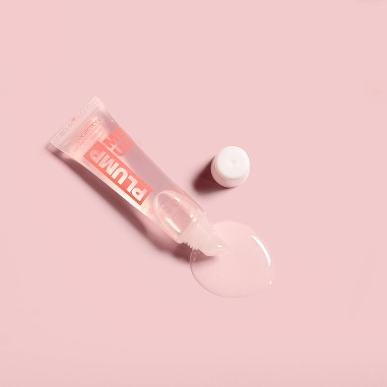 Peppermint Scented Plump and Shine Lip Gloss by Collection Cosmetics: High-Shine, Long Wearing, Non-Sticky, Vegan, 10ml, Clear