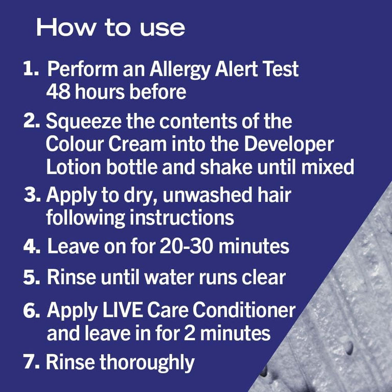 Deep Black Hair Dye with Vibrant Colour Serum and Long-Lasting Shine