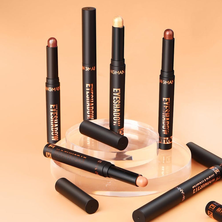 Versatile 8-Piece Waterproof Eyeshadow Stick Set - Matte, Shimmer and Metallic Finish Eye Shadow Crayons for Long-Lasting, Crease-Free Wear (Set B)