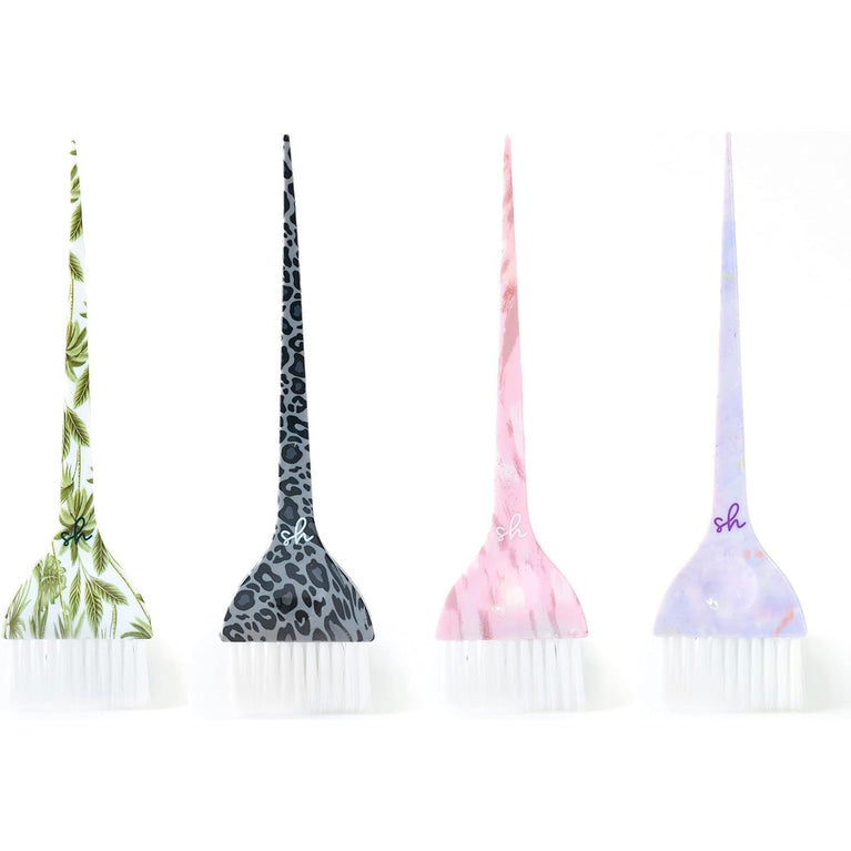 Hair Dye Brush Set with Soft Bristles and Unique Patterns