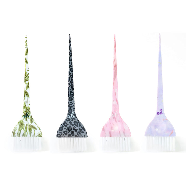 Hair Dye Brush Set with Soft Bristles and Unique Patterns