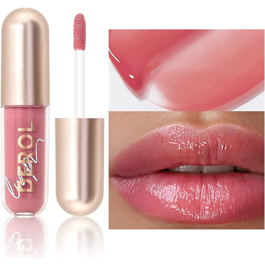 Hydrating Lip Plumper and Tinted Balm with Long-Lasting Lip Stain and Gloss, Enhanced with Ginger for Nourished, Soft and Full Lips - Waterproof and Durable (#02)