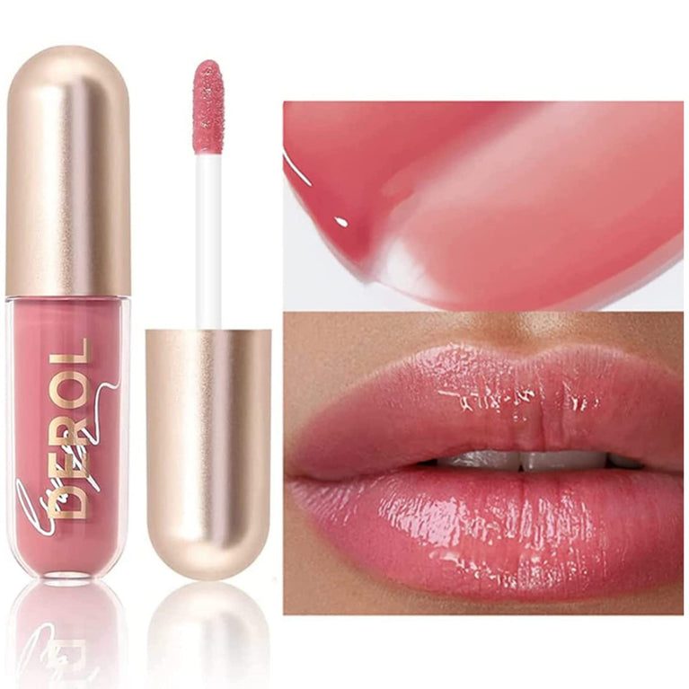 Hydrating Lip Plumper and Tinted Balm with Long-Lasting Lip Stain and Gloss, Enhanced with Ginger for Nourished, Soft and Full Lips - Waterproof and Durable (#02)