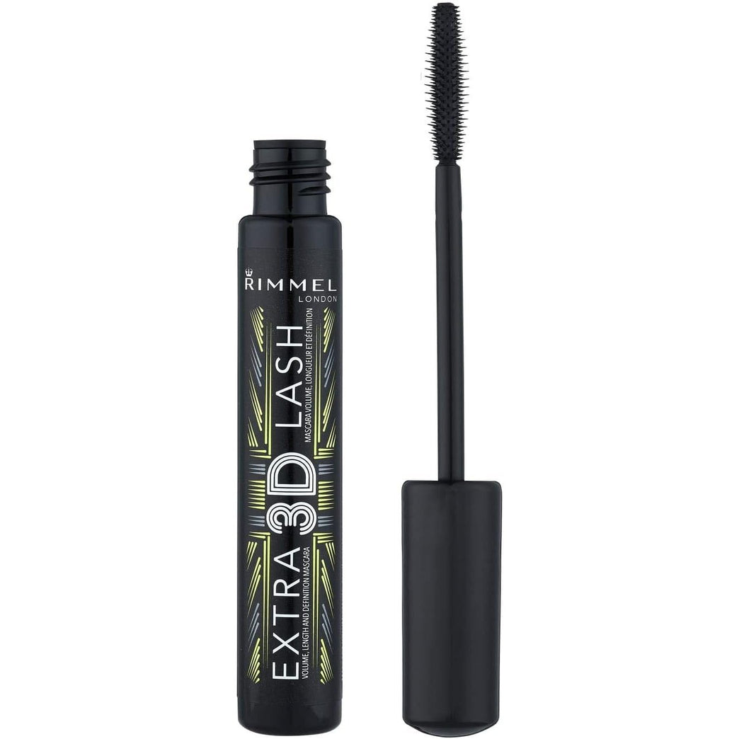 Rimmel 3D Lash Enhancer Mascara with Vitamin E, Smudge-Proof, Extreme Black, 8ml