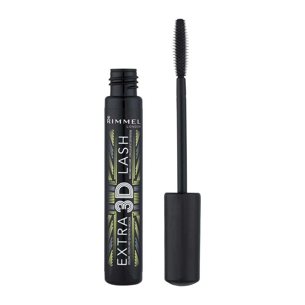 Rimmel 3D Lash Enhancer Mascara with Vitamin E, Smudge-Proof, Extreme Black, 8ml