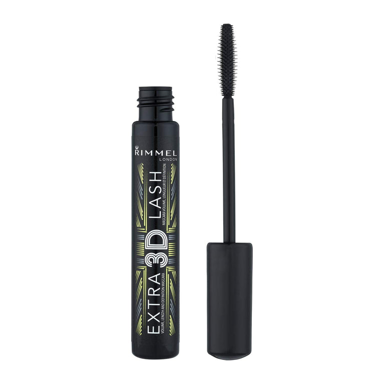 Rimmel 3D Lash Enhancer Mascara with Vitamin E, Smudge-Proof, Extreme Black, 8ml