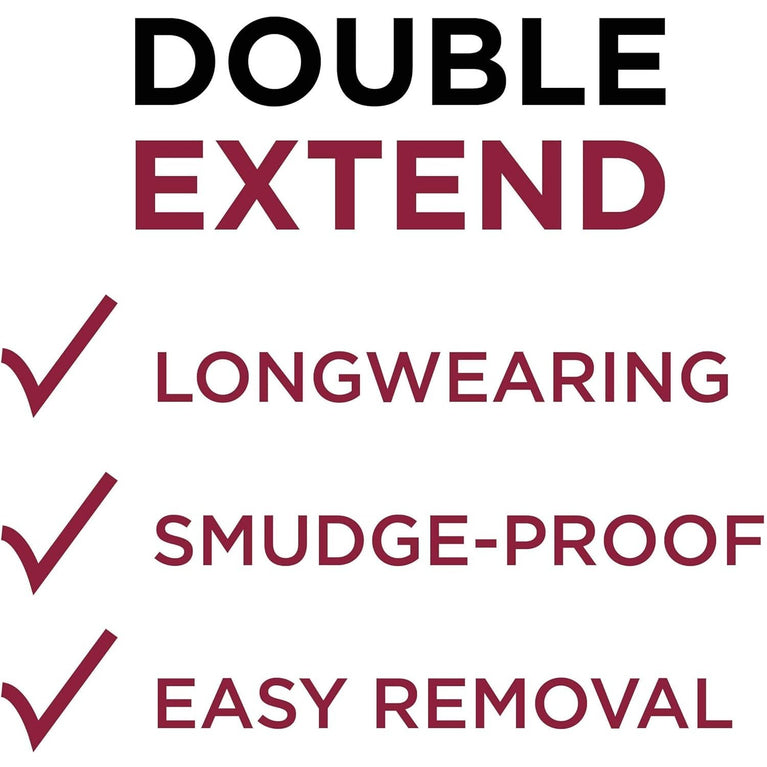 L'Oreal Paris Fiber-Enriched Lengthening Mascara in Black, 0.33 Ounces - Double Extend Beauty Tubes for Smudge-Free Lash Extension Effect