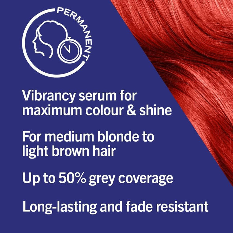 Schwarzkopf LIVE Real Red Hair Dye with Vibrancy Serum - Intense Permanent Color for Stunning Shine - 142.0 ml volume