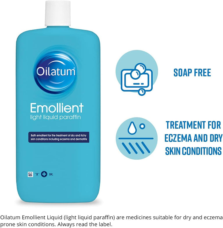 Oilatum Emollient Bath Liquid for Eczema Relief and Hydration 500ml