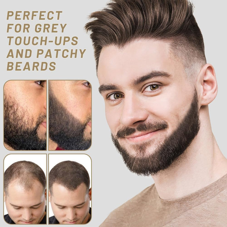 VOLLUCK Root Touch Up Hair Powder Root Cover Up Hairline Shadow Powder Dark Brown for Thinning Hair for Women and Men, Bald Spots, Eyebrows, Beard Line, Dark Blonde (Gray)