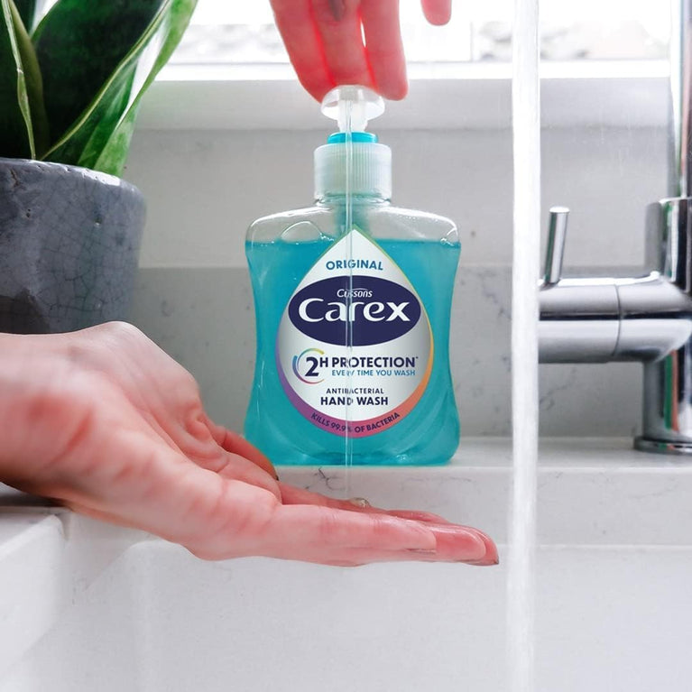 Carex Original Antibacterial Hand Wash, Clean & Protect Hands, Bulk Buy, 6-Piece Set, 250 ml Each