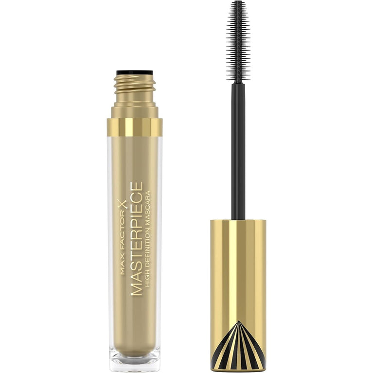 Max Factor Masterpiece High Definition 5X Volumizing Mascara in 01 Rich Black, Smudge Proof and Suitable for Sensitive Eyes, 4.5 ml