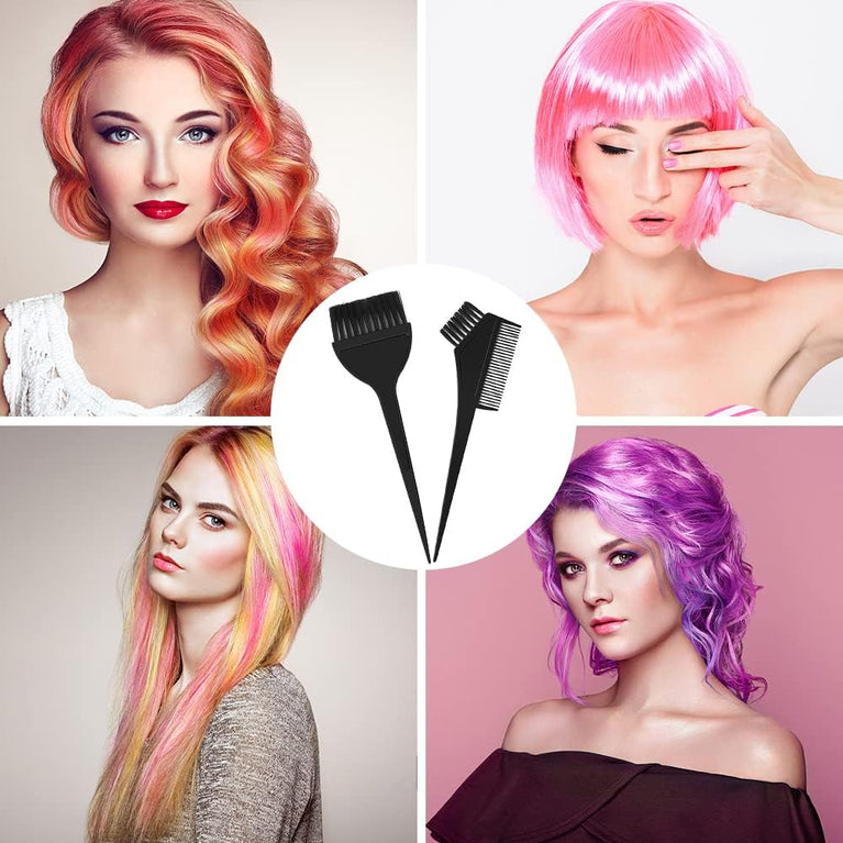 Hair Dye Brush Set with Double-sided Coloring Comb for DIY Hair Coloring (2PCS)