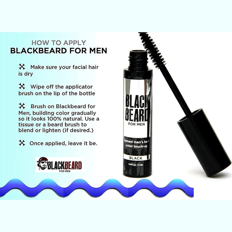 Blackbeard for Men - temporary brush on colour 12ml (0.40oz) (Dark Brown)