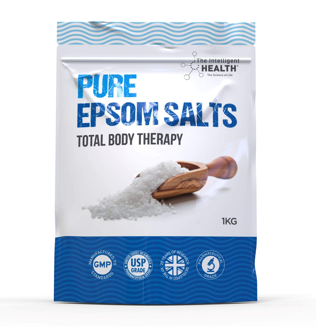 The Intelligent Health Pure Epsom Salts | Magnesium Sulphate Bath Salt, Herbal (1 kg)