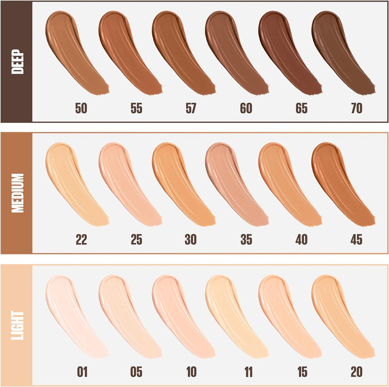 Maybelline Fit Me! Light 10 Shade Concealer - Ultra Blendable, Matte & Poreless, Full Coverage, 6.8 ml