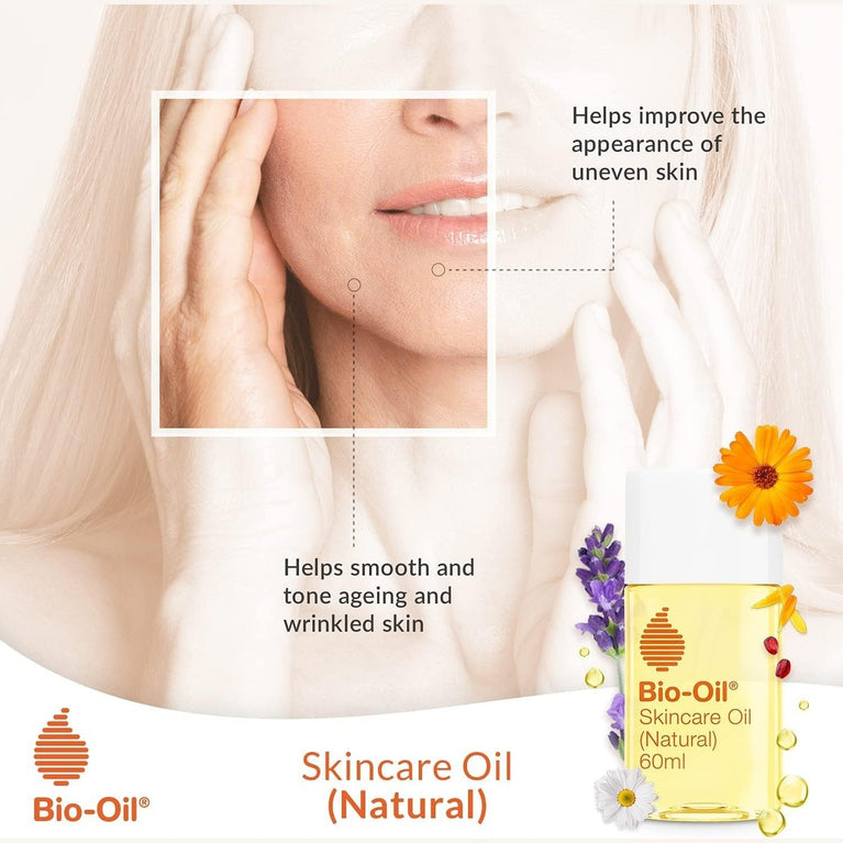 Bio-Oil Natural Skincare Oil - Nourishing Formula for Scars, Stretch Marks, and Uneven Skin Tone - 60 ml