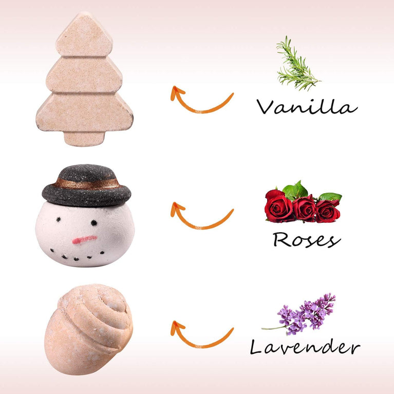 Festive Spa Experience Bath Bombs Gift Set for Christmas Relaxation