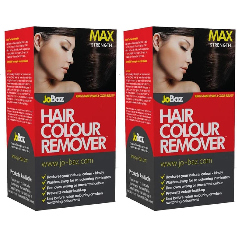Jobaz Hair Colour Remover (Pack of 2) Max Strength - Gloves and Instructions Included – For Safe and Effective Removal of Undesirable Hair Colour