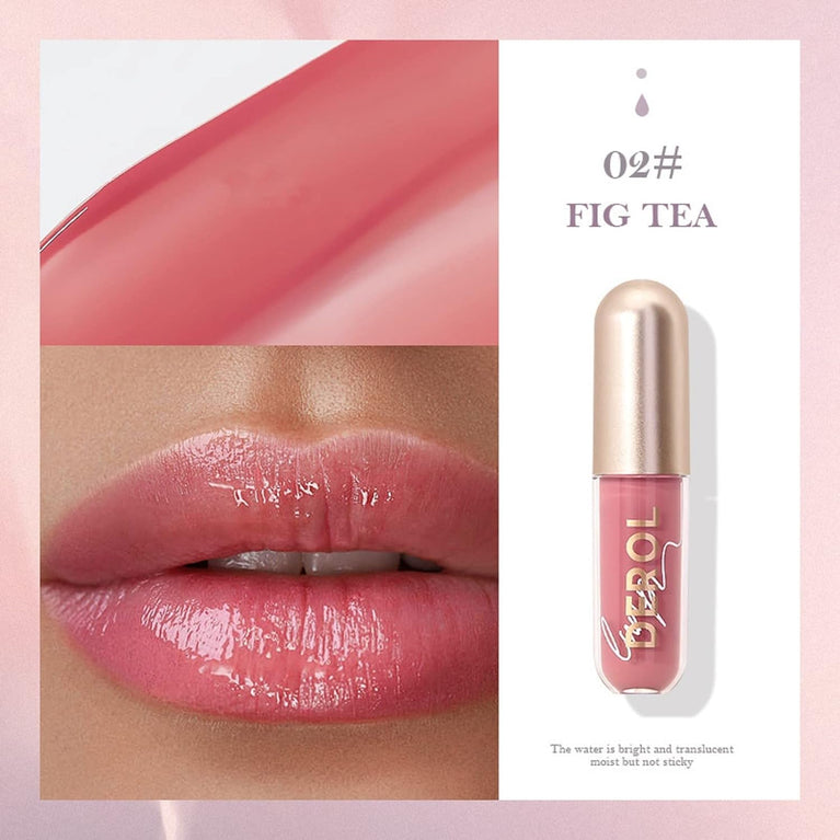 Versatile Lip Care Kit: Tinted Lip Balm, Luscious Lip Plumper Gloss, Stain Tint, Long-lasting Waterproof Lipstick and Ginger Lip Enhancer (#02)