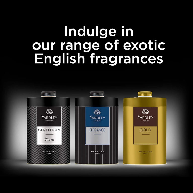 Yardley London Gentleman Deodorizing Talc Talcum Powder - 100g for Men