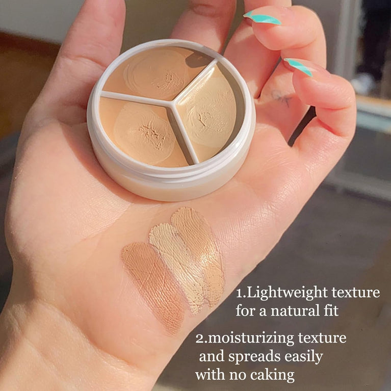 3-in-1 Color Correcting Concealer Palette for Radiant & Flawless Complexion