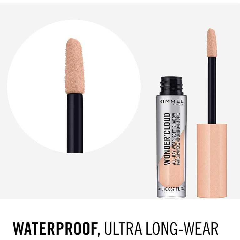 Rimmel London Wonder'Cloud Chilled Peach Liquid Eyeshadow with Built-in Primer