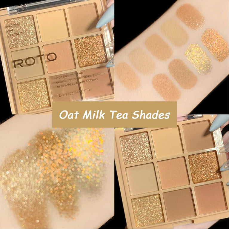 9-Shade Smoky Eyeshadow Palette - High Pigmented, Waterproof & Long-Lasting Matte and Shimmer Shadows in Neutral Tones