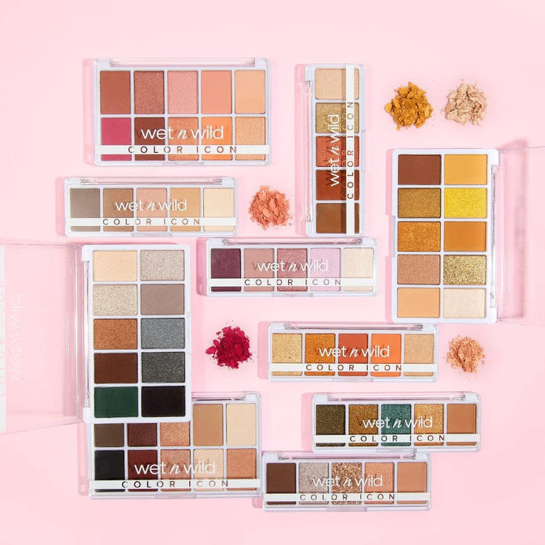 Wet 'n' Wild Color Icon Everyday Glam Eyeshadow Palette - 5 High-Impact, Pigmented Shades, Dermatologically Tested and Animal Cruelty-Free, Walking On Eggshells