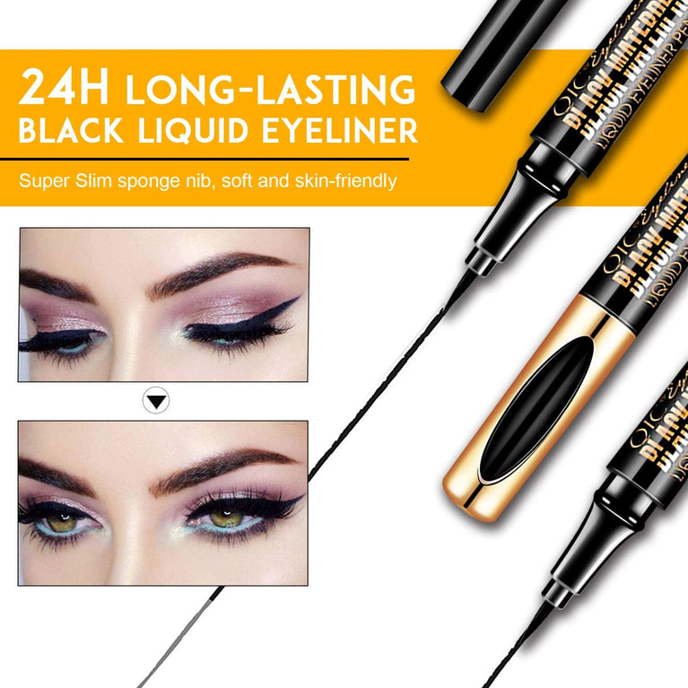 NICEMOVIC Precision Liquid Eyeliner - Ultra-Thin, Waterproof, Long-Lasting, and Smudgeproof Eye Makeup Tool in Elegant Black